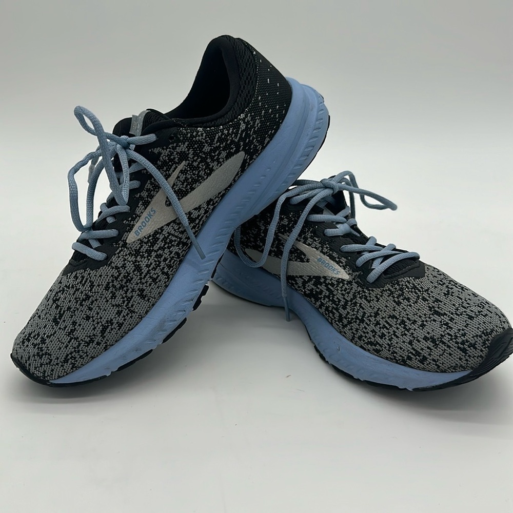 Brooks Launch 6 Women's Running Shoes Black Gray Blue Size 8.5 B